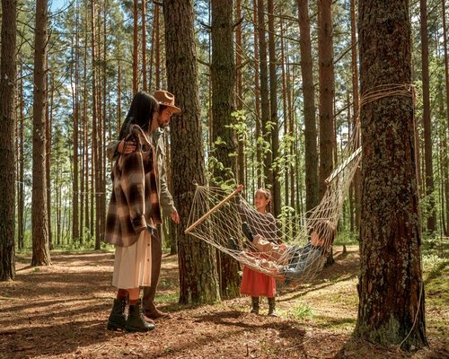 family enjoying a relaxed weekend outdoors